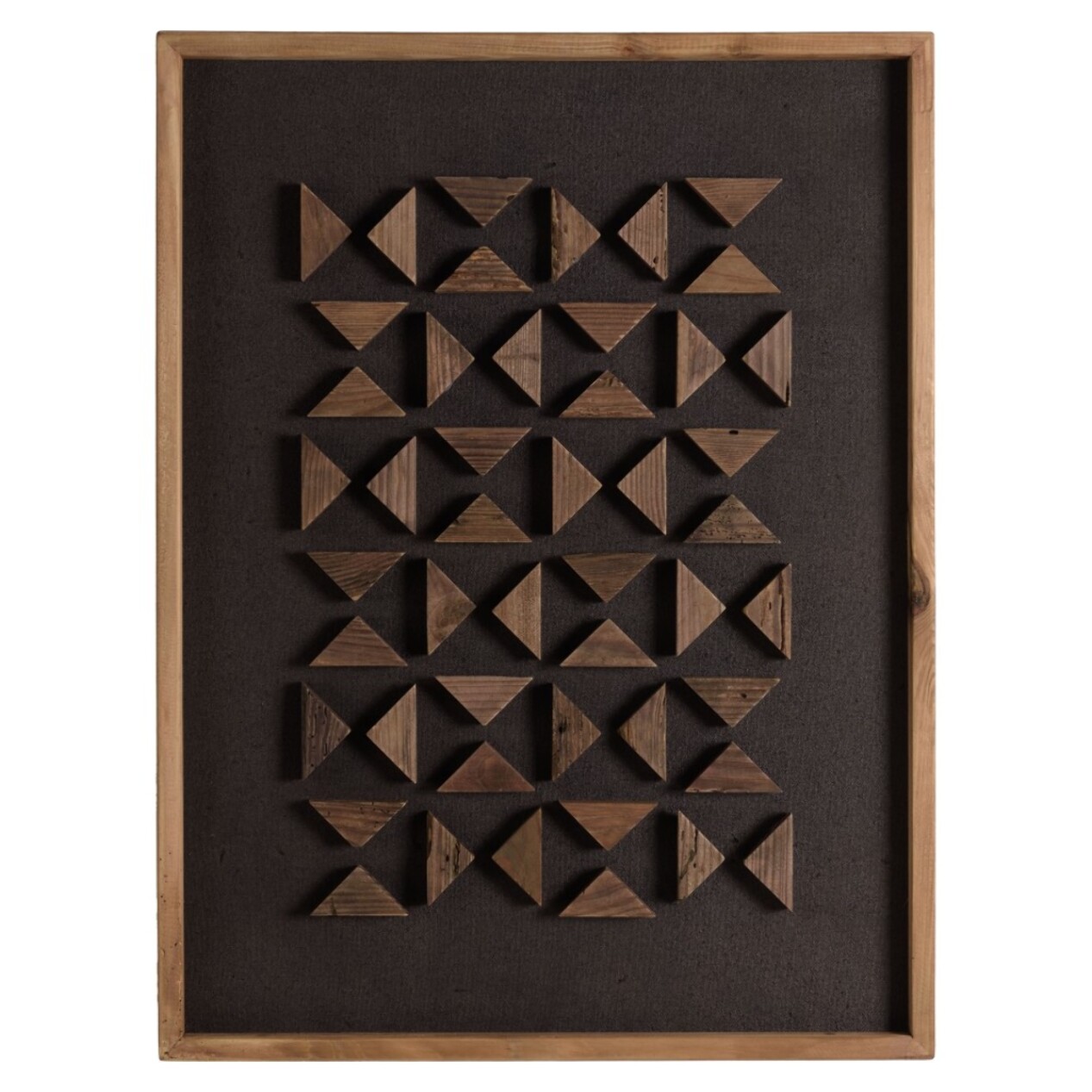 SANDY - Décoration murale 62x82cm motifs géométriques bois Pin recyclé