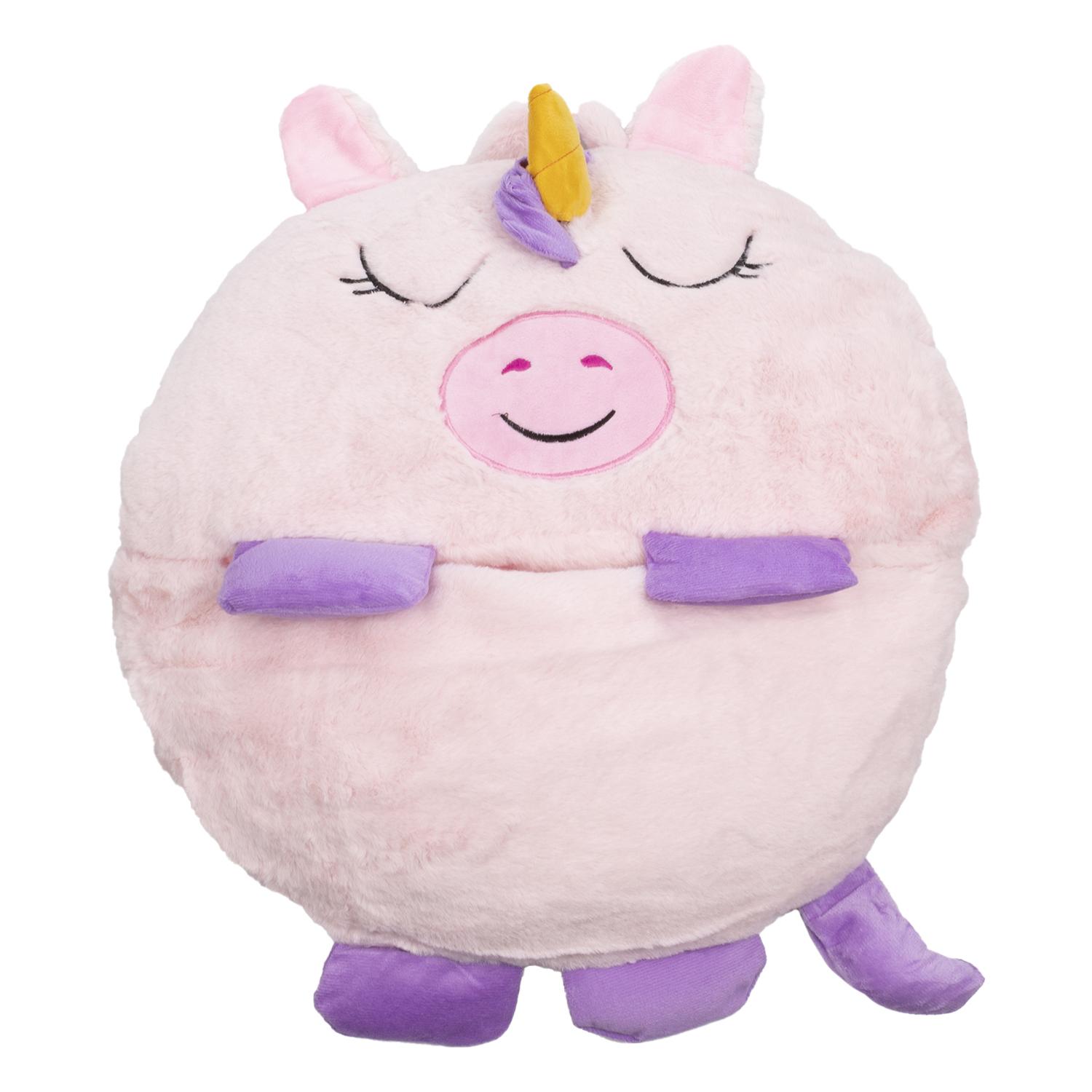 Sacco nanna trasformabile in cuscino, per bambini, Pink Pig. Tocco morbido. Piccolo/S: 128x45 cm.