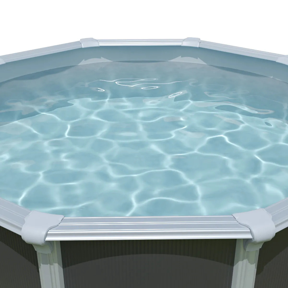 Liner gris pour piscine métal intérieur 6,10 x 3,60 x 1,32 m
