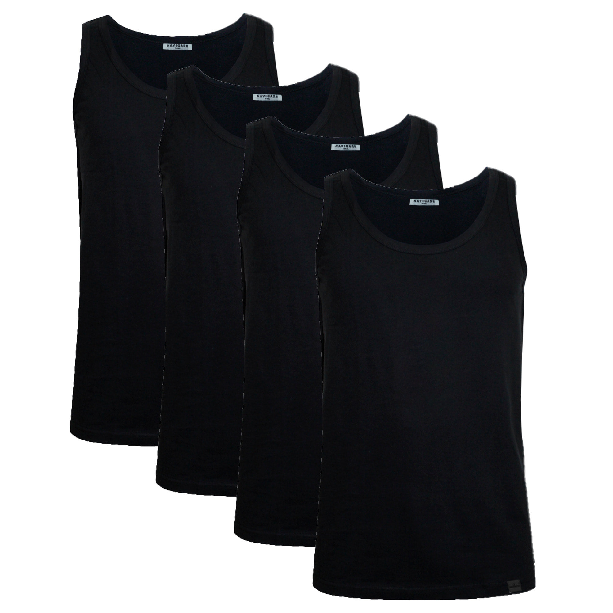 Canotta in 100% Cotone Navigare Art.811 Conf. 4 pz Nero