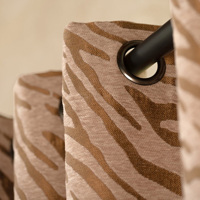 Rideau zèbre tissu chenille - Beige