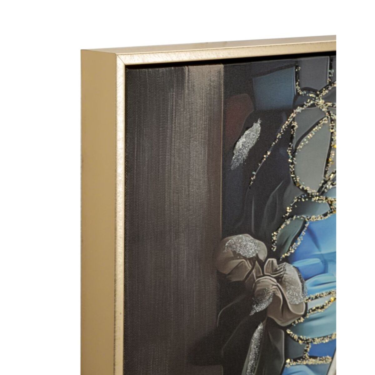 STAMPA DIPINTA SU TELA LACCATA NATIVITA' C/CORNICE CM 102X4X72