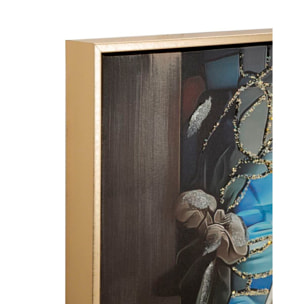 STAMPA DIPINTA SU TELA LACCATA NATIVITA' C/CORNICE CM 102X4X72