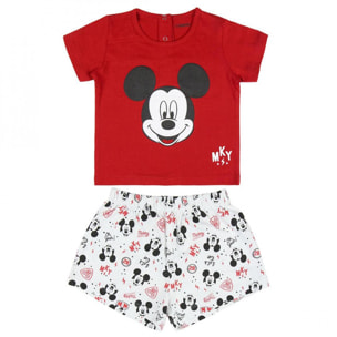 Pigiama estivo neonato Topolino Lui Disney Rosso