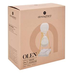 Sablier "Olen" gris H21cm