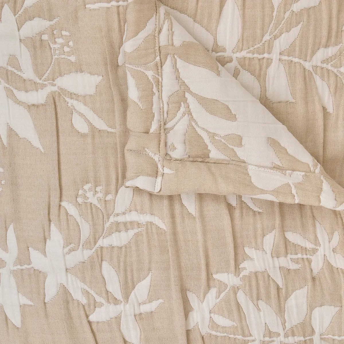 Dessus de lit Nuvia beige lin 260x240cm