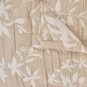 Dessus de lit Nuvia beige lin 260x240cm