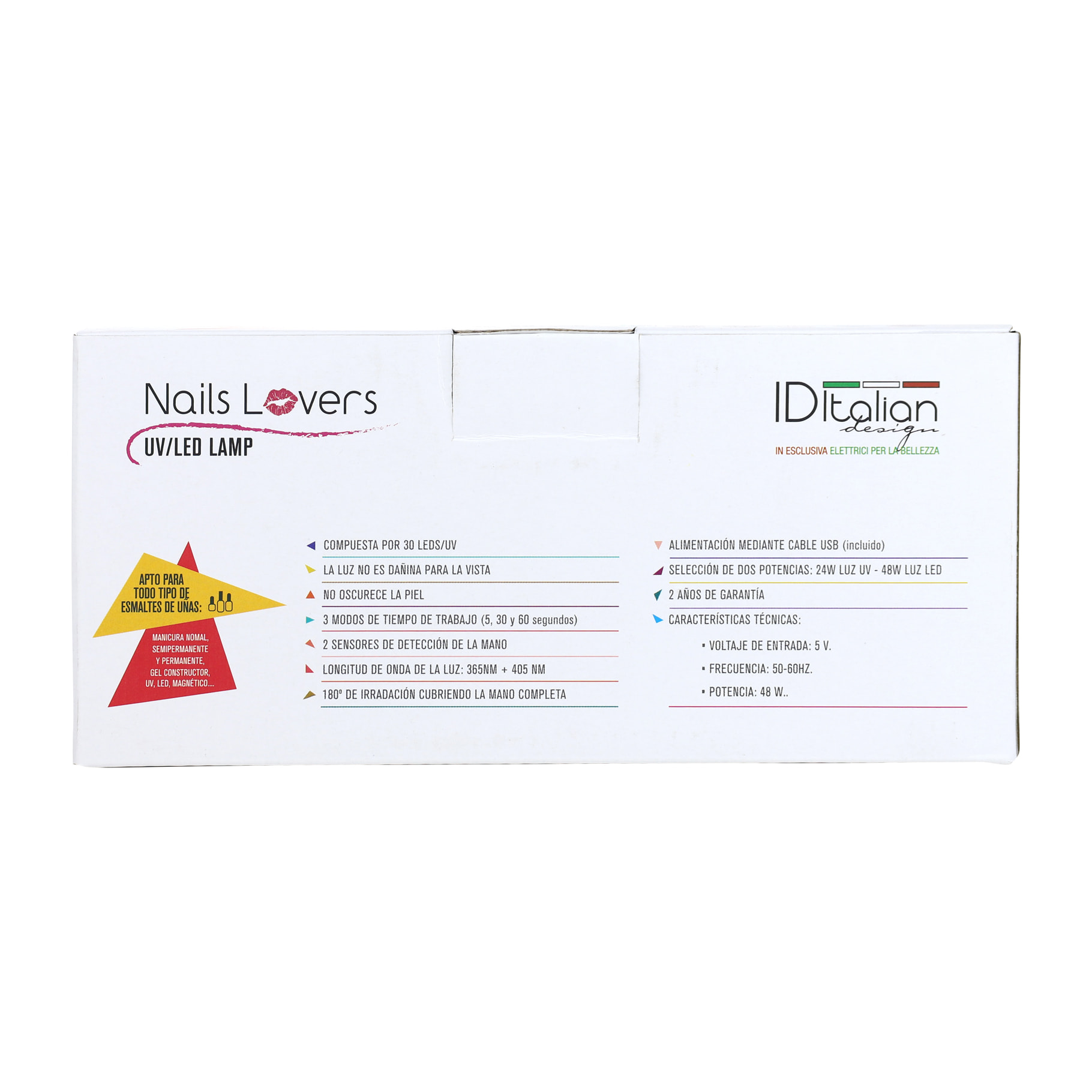 Lampe à ongles Led Nail Lovers - Blanc - 48W