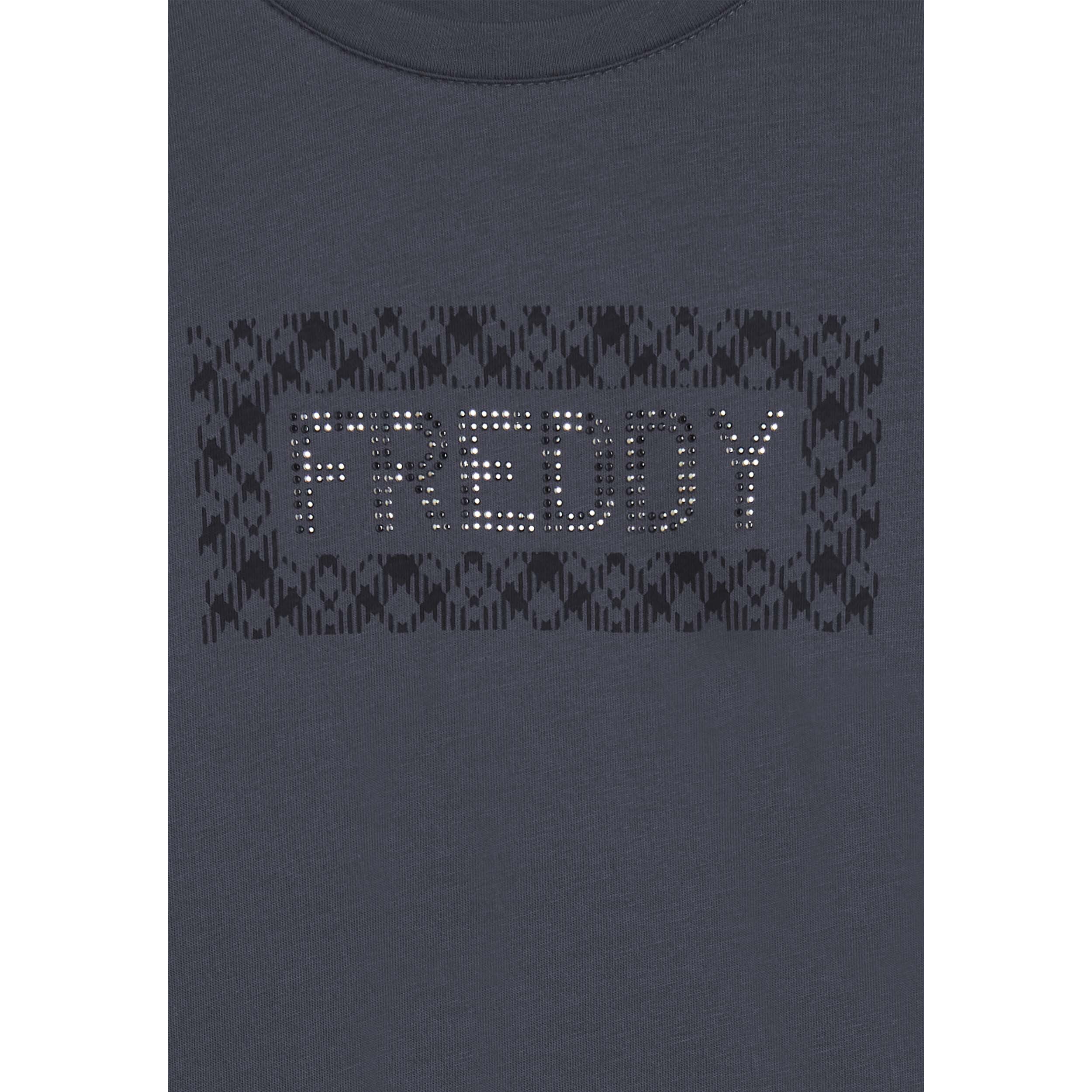 T-shirt comfort manica lunga con retro stampato