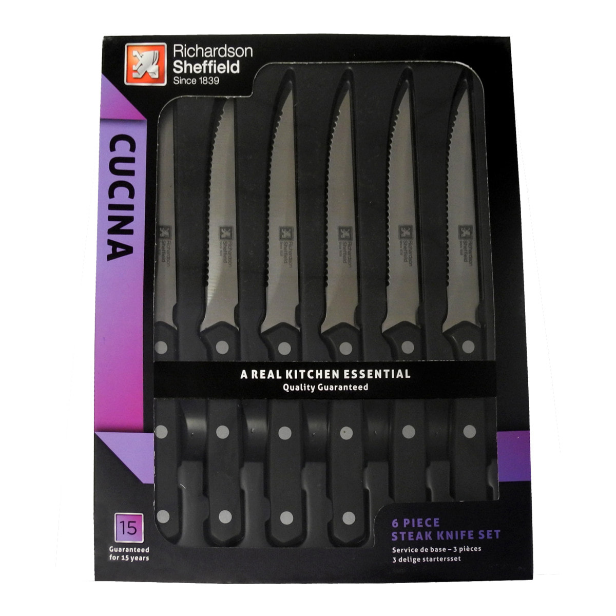 Cucina - Coffret 6 couteaux steak