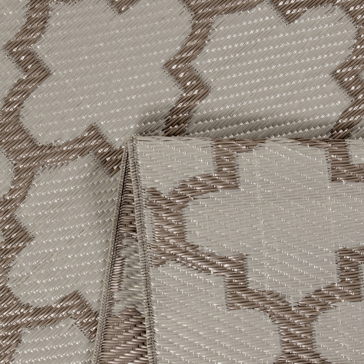 Scoobi - tapis d'exterieur anthracite motif éthnique