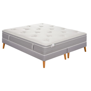 Ensemble LE VISIONNAIRE, matelas H27 ressorts ensachés, ferme, 2 sommiers