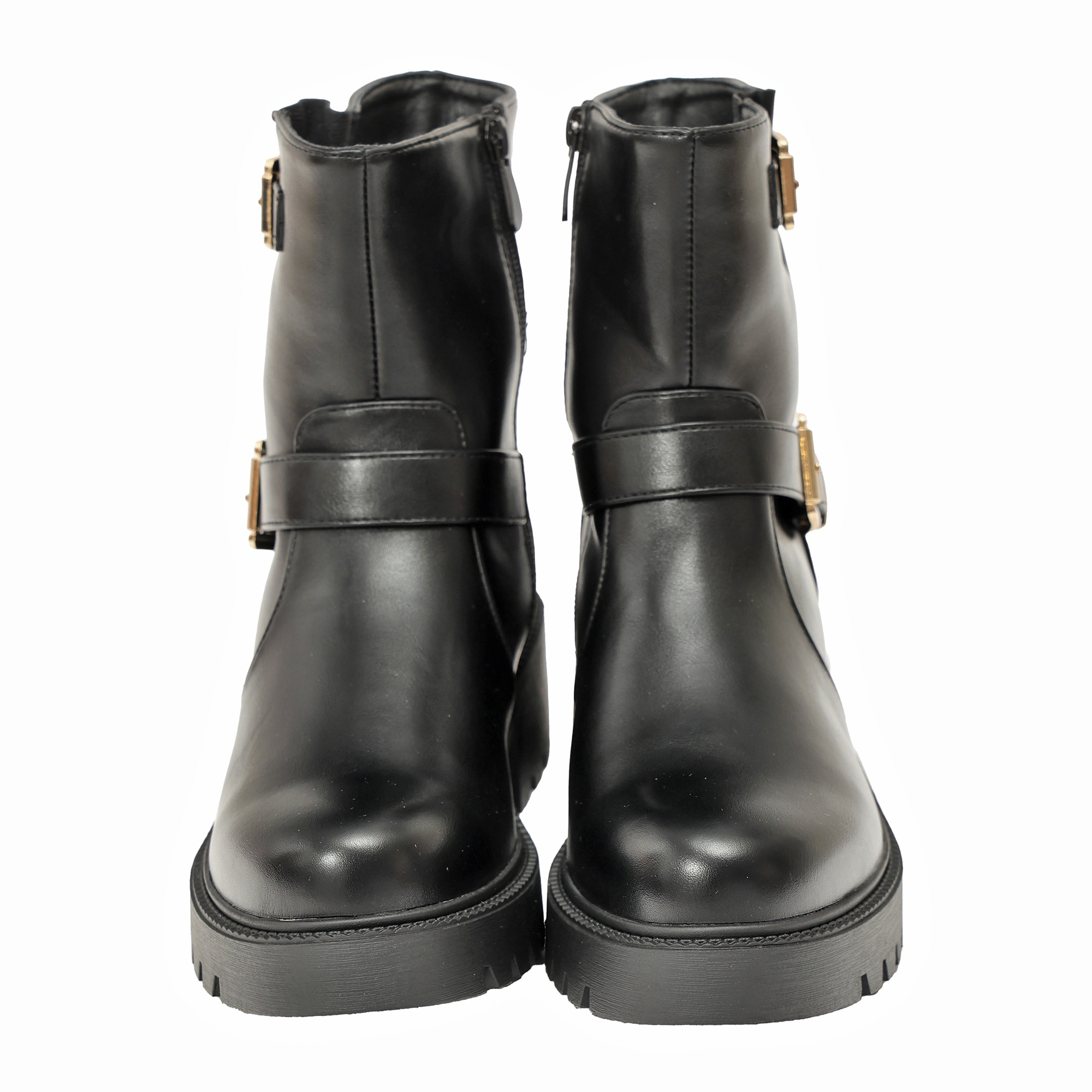 Stivaletti in simil pelle con fondo in gomma