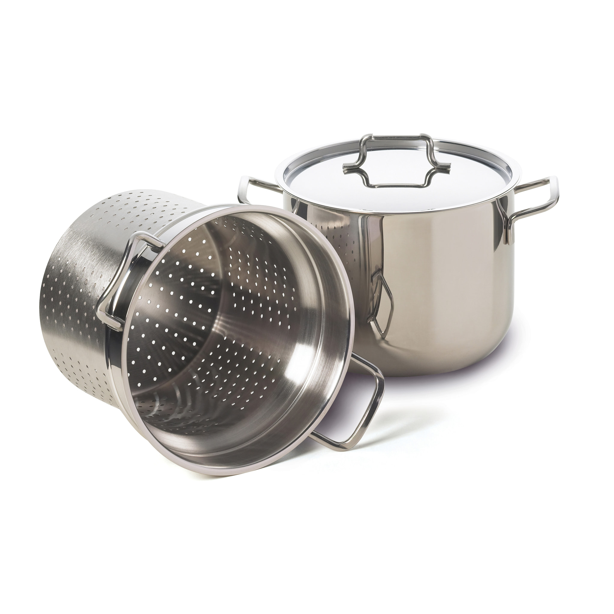 Cuiseur à pâtes 6 litres 22 cm Excelsa – Pastamica, Acier Argenté