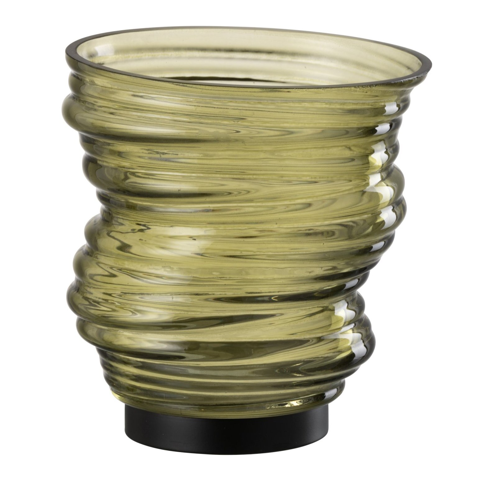 J-Line vase Tornado - verre - vert - small - Ø 16 cm