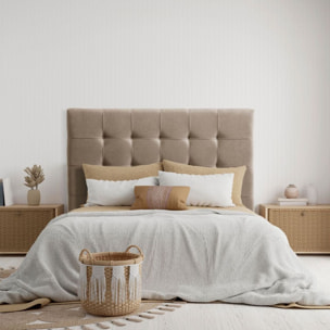 Cabecero de madera tapizado en tela para cama de 105 122x132