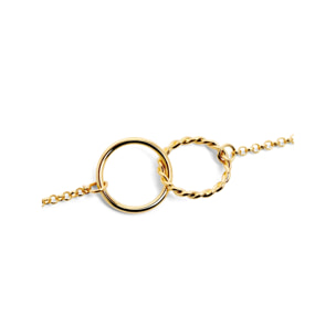 Bracciali Circles Twist Placcato Oro