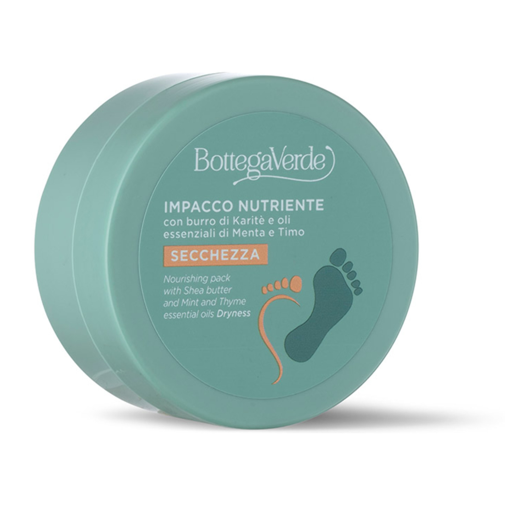 Bottega Verde, Impacco nutriente con burro di Karite e oli essenziali di Menta e Timo (100 ml) - secchezza