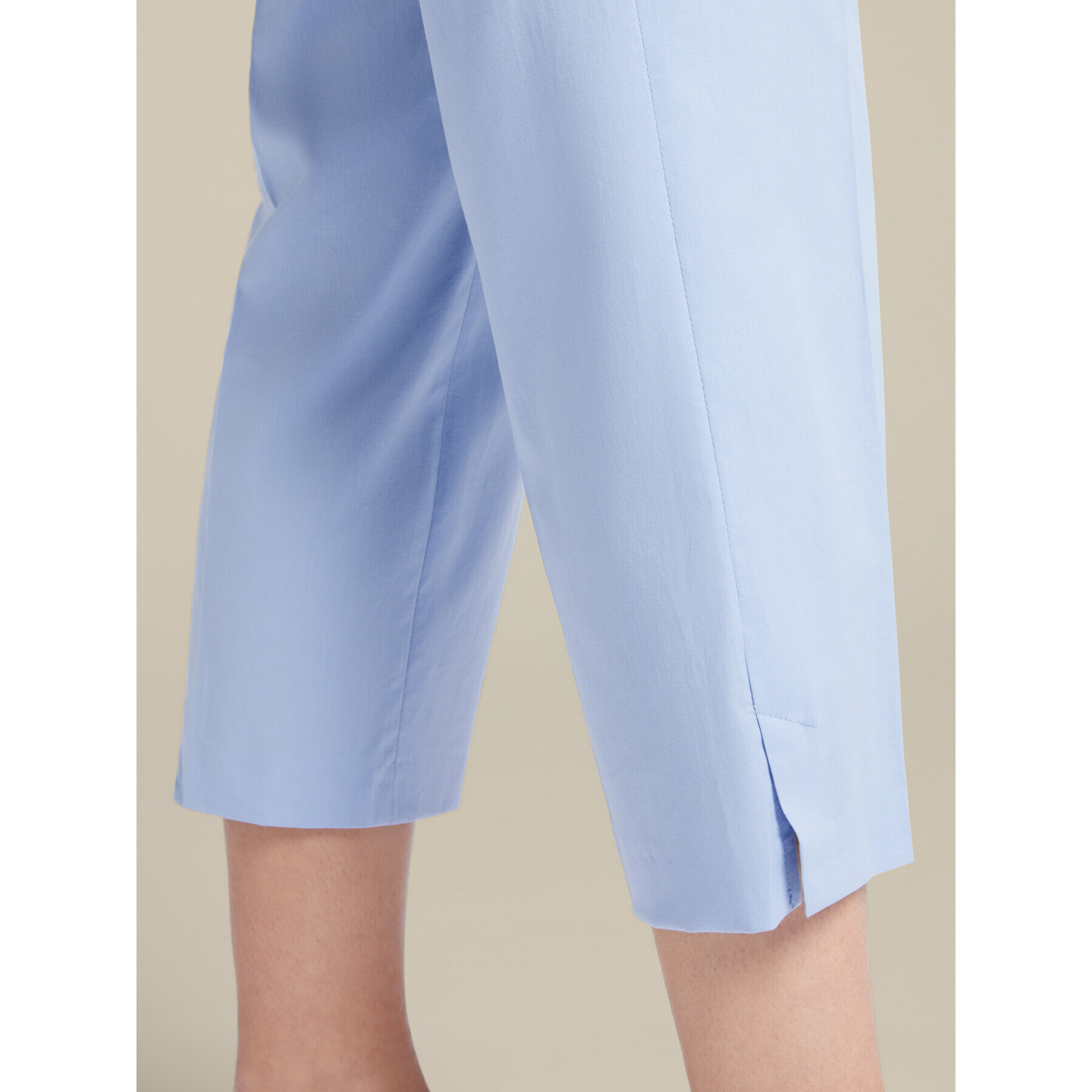 Elena Mirò - Pantalones capri de algodón elástico - Light - blue