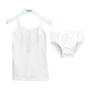 Conj.Comunion Niña Tirante Escote Espalda Blanco Talla 8