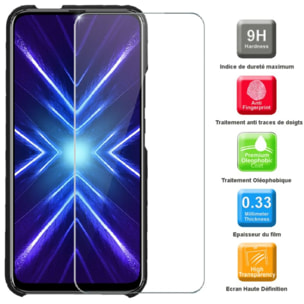 Pack IBROZ Honor 9x Coque Silicone noir