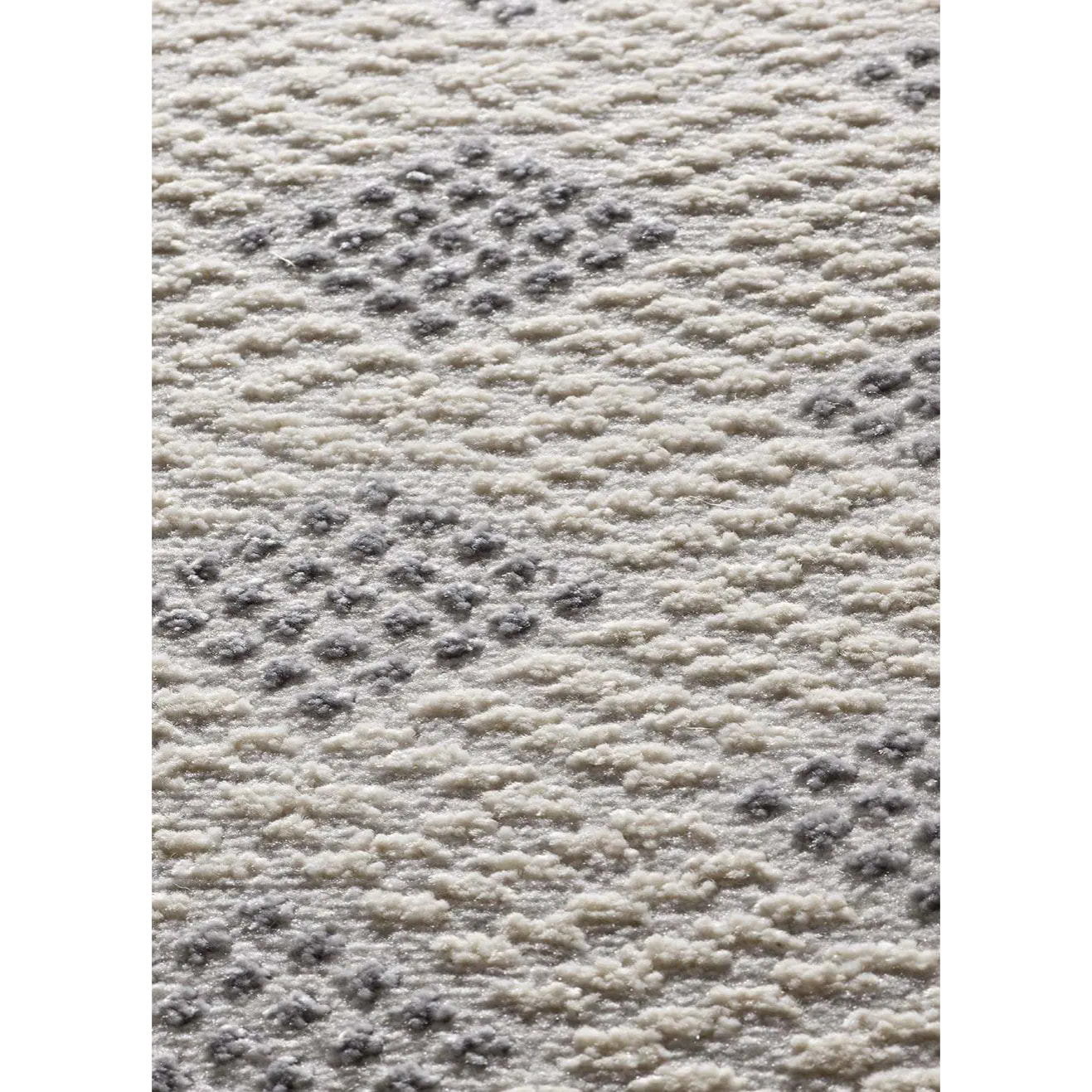 BARESA Alfombra geométrica con relieve en tonos crema y gris, varias medidas disponibles