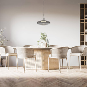 LEDS C4 Plat - Lámpara Colgante de Techo LED 13W Regulable 2700K/3000K/4000K Fumé