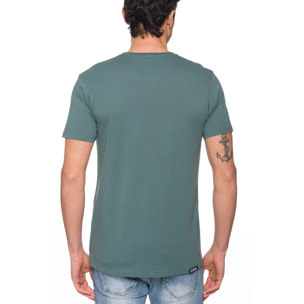T-shirt in cotone 150 gr Hot Buttered Magnetic Colore Verde Matcha.