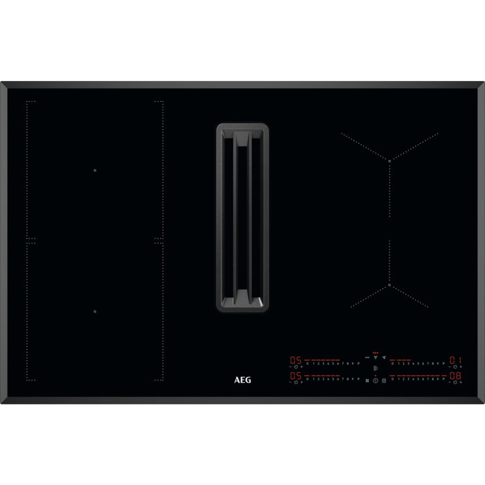 AEG Placa de inducción con campana extractora de 80 cm CCE84543FB | Reacondicionado