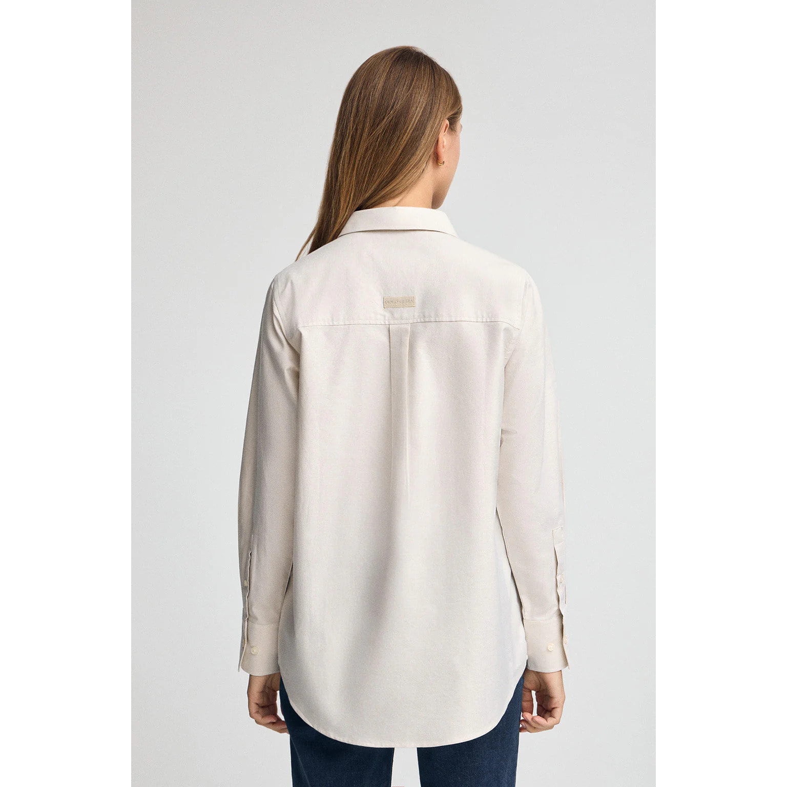 Camicia beige relaxed fit con logo Polo Club