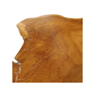 Table basse en bois de teck huilé avec piètement métal - AMPYANG