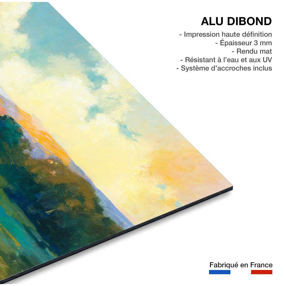 Tableau abstrait Soleil de midi sur la vallée Tableau alu Dibond