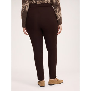 Fiorella Rubino - Pantaloni Leggings in Punto Milano - Marrone