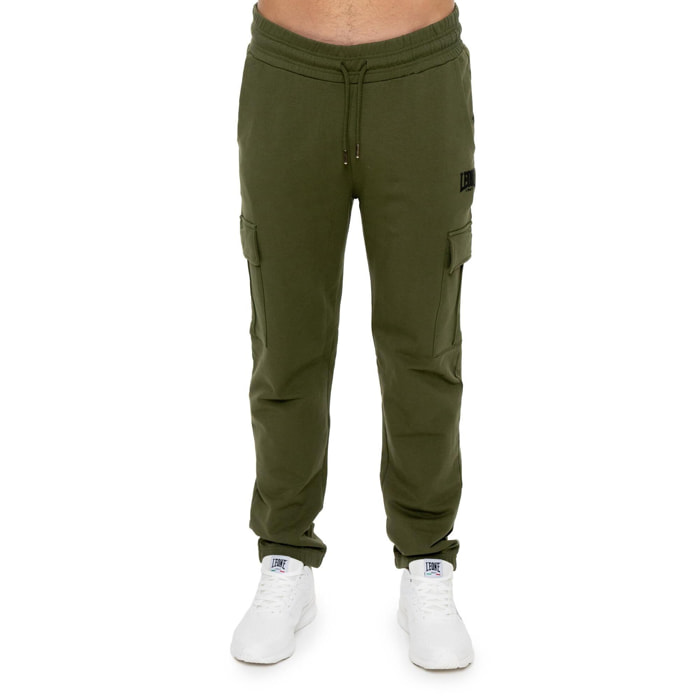 Pantalón de deporte de invierno para hombre con pequeño logo "Basic" en el puño