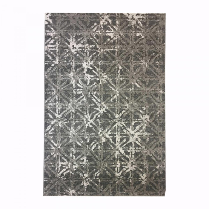 tapis dopon vintage scandinave gris, crème