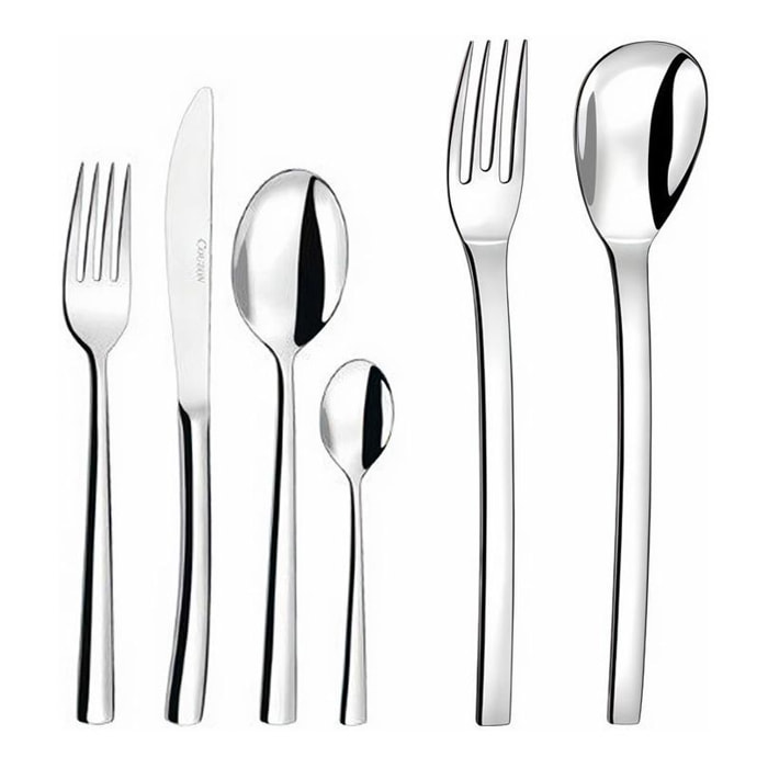 Couzon - Set di posate 50 pezzi Zest - acciaio inossidabile - finitura specchio