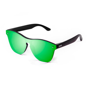 Gafas de sol OCEAN SOCOA - Negro mate / Plana de espejo verde