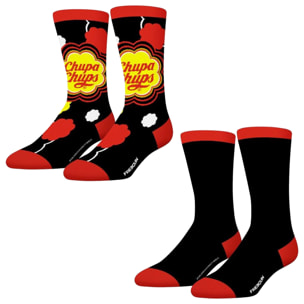 Set de 2 calcetines algodón freegun colección chupa-chups para hombre