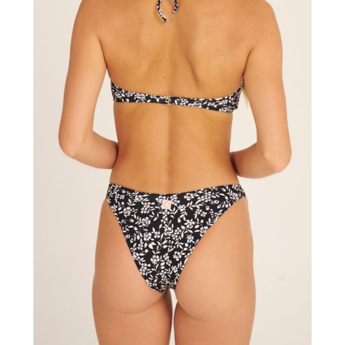 Braga de bikini en forma de V con estampado de flores