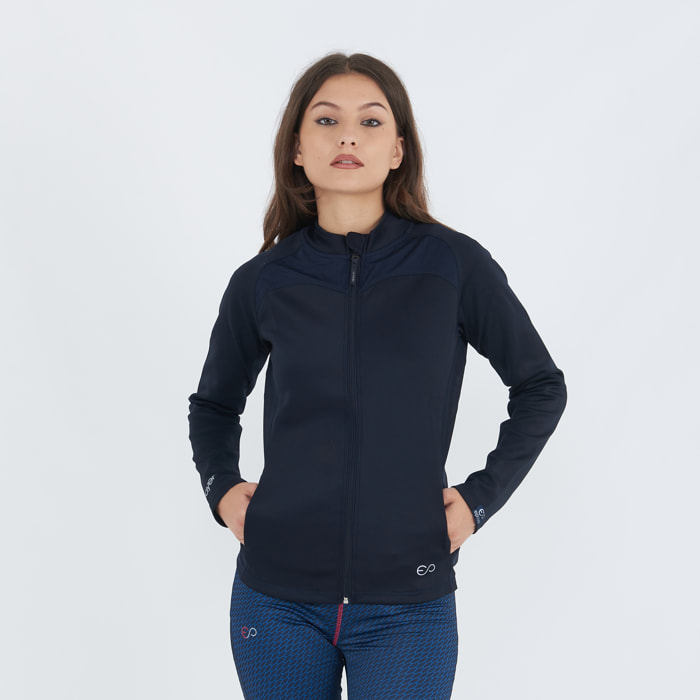 Giacca da running con zip DALAYA blu