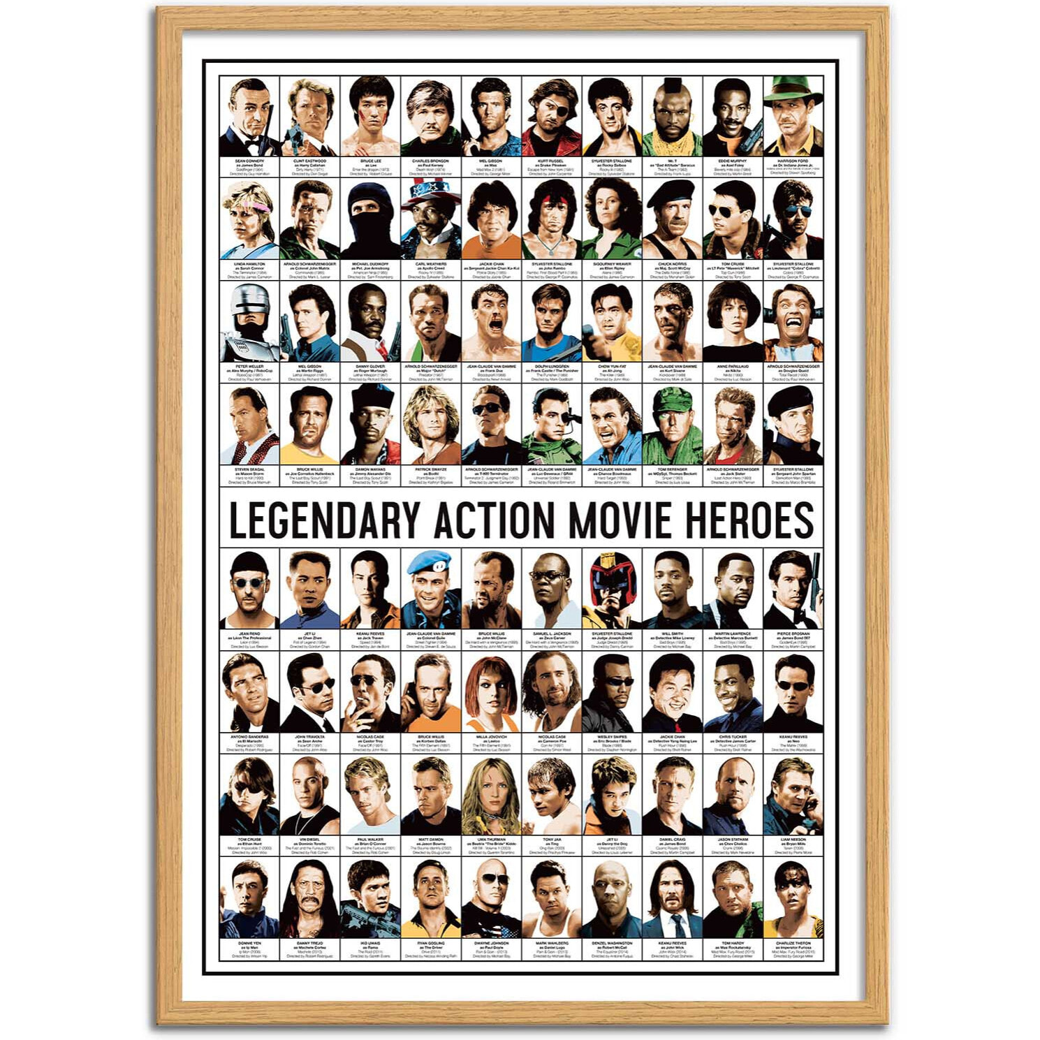 Affiche - Legendary Action Movie Heroes - Olivier Bourdereau