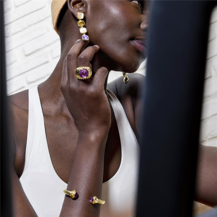 Brazalete LUX BY LUX acabado en oro amarillo 18K