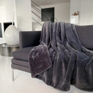 Plaid polaire 130x170cm 760g/m² - Cozy anthracite