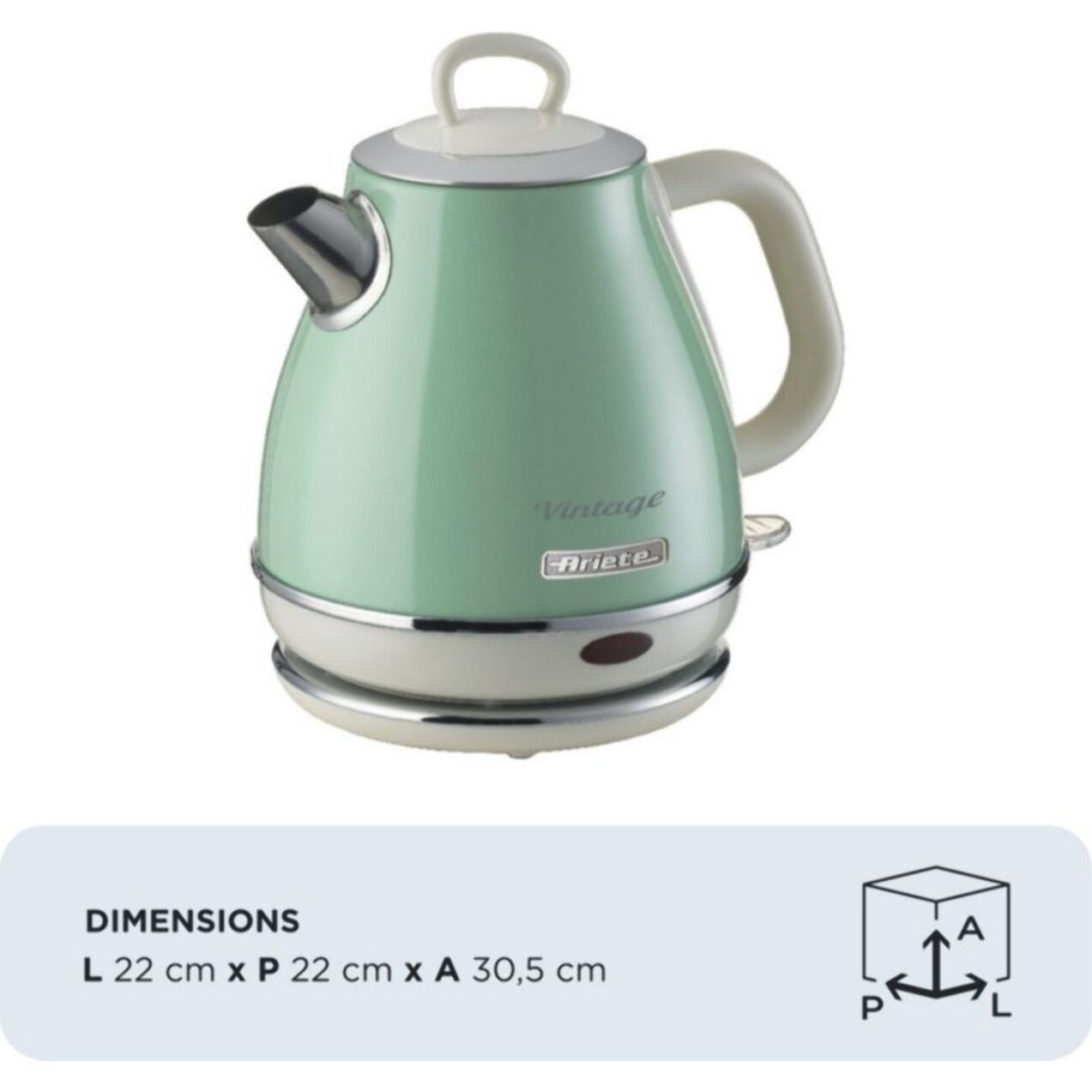 Bouilloire ARIETE vintage vert 2868VERT