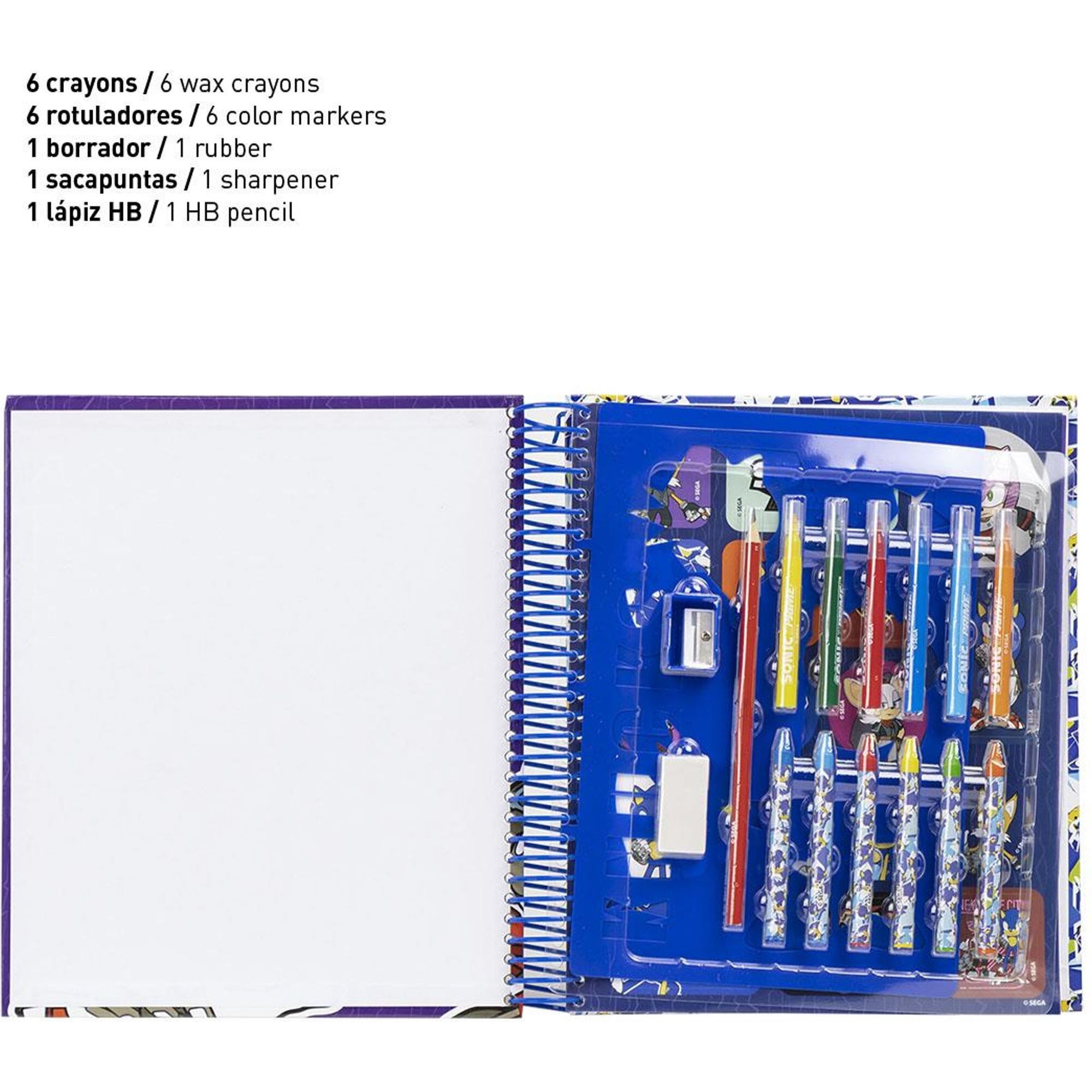 Album Actividades Coloreable Sonic Prime