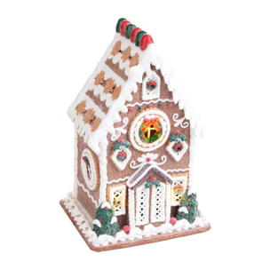 Casa Natalizia 17,7 Cm - Pezzi 1 - 14,7X18,7X10,8cm - Colore: Multicolore - Bianchi Dino -