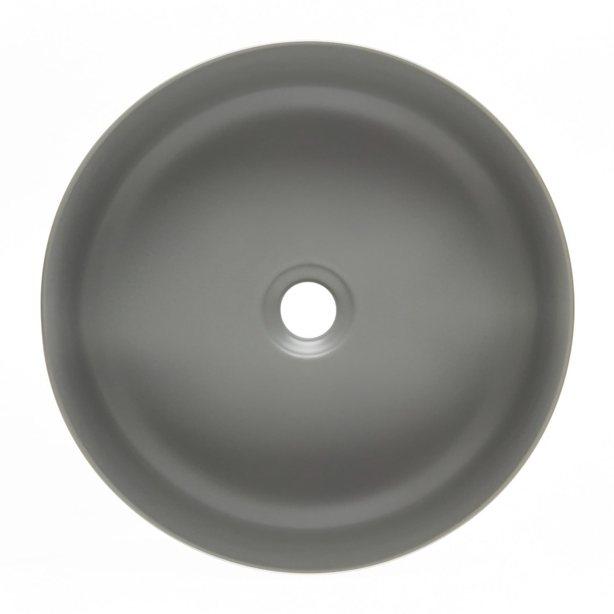 Vasque à poser ronde diamètre 39 cm - gris mat - sans trop-plein - SAT Infinitio