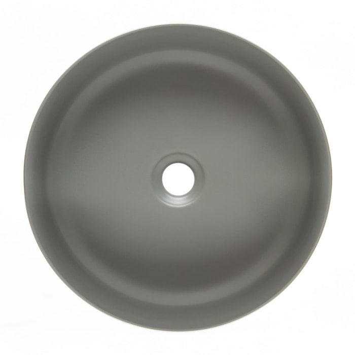 Vasque à poser ronde diamètre 39 cm - gris mat - sans trop-plein - SAT Infinitio
