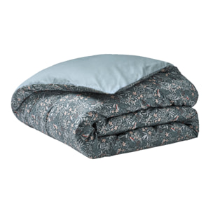Housse de couette imprimée en percale de coton, ODE NOCTURNE, Vert