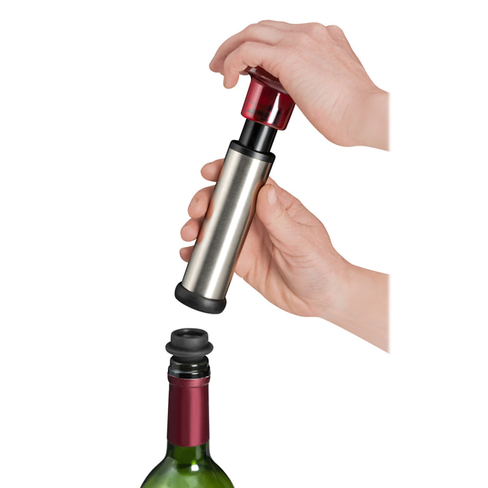Aero - Bomba de vacío para vino con 3 tapas